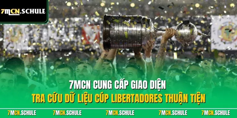 7MCN cung cấp giao diện tra cứu dữ liệu cúp Libertadores thuận tiện